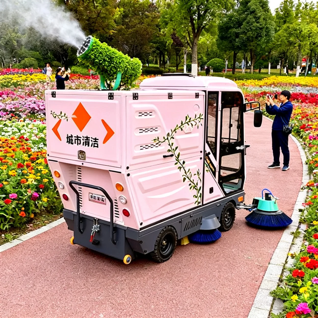 Customized Factory Direct Sale, Custom Made, Four-Wheel All-in-One Pressed Road Sweeper, Specially For Municipal Sanitation