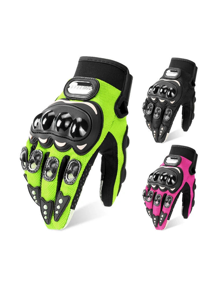 AliExpress HEROBIKER New Motorcycle Glove Breathable Bicycle Motorcycle Full Finger Guantes Motocross Motorbike Breath Mesh Touch Screen Racing Glove