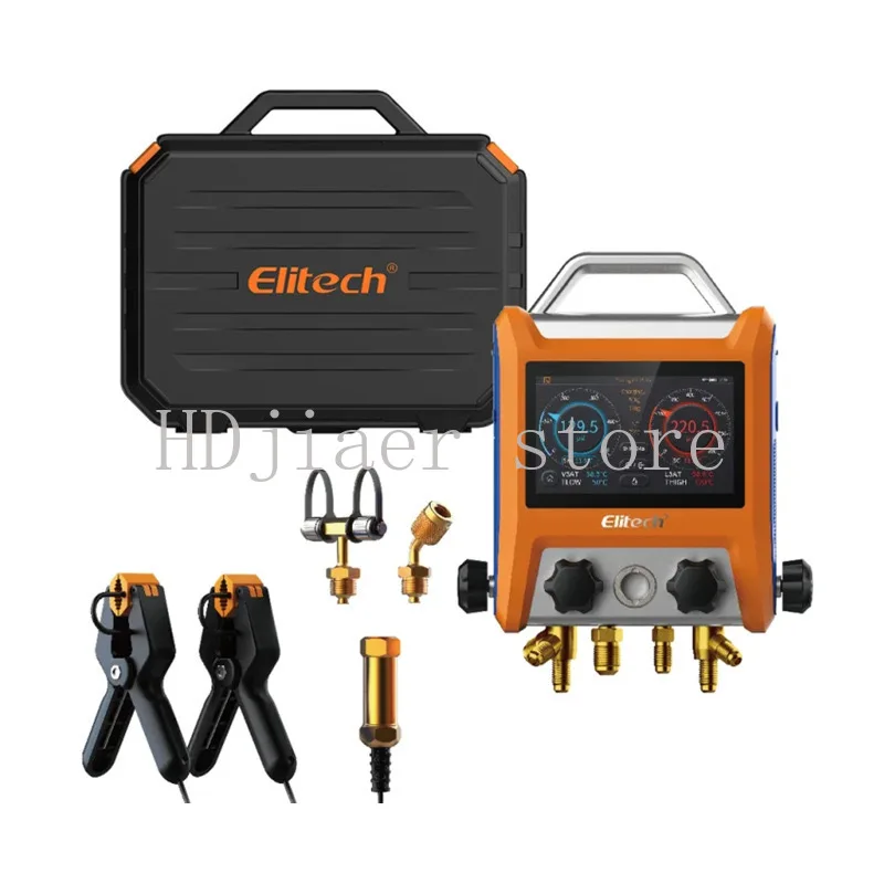

Elitech MS-4000 4-Way Valve With Micron Gauge Transmitter Smart HVAC Digital Manifold Gauge for Air Conditioning Fitting