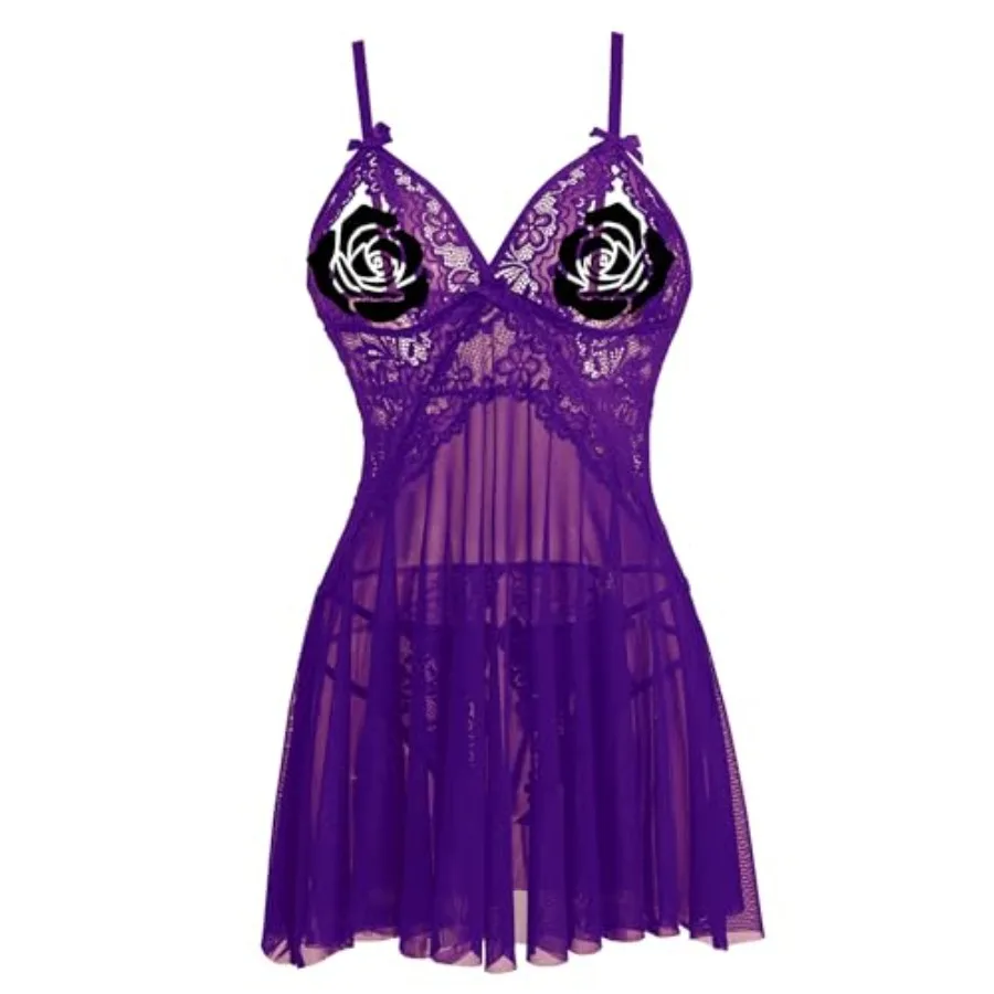 

Avidlove Lingerie for Women Lace Babydoll Dress Sexy Chemise Nightie Exotic Boudoir Outfits