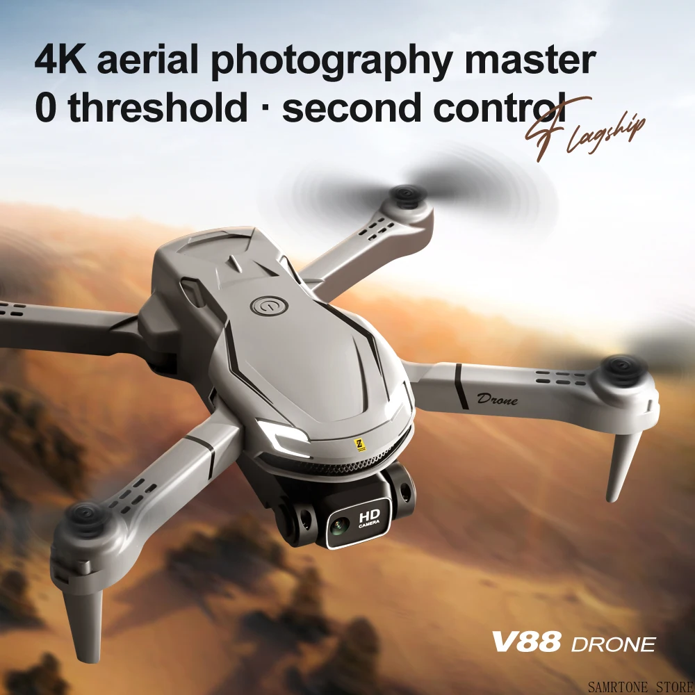 

New Drones with Camera Hd 4k V88 Optical Gyroscope Intelligent Hovering Performance Augmented Flight Simple Control System Drone