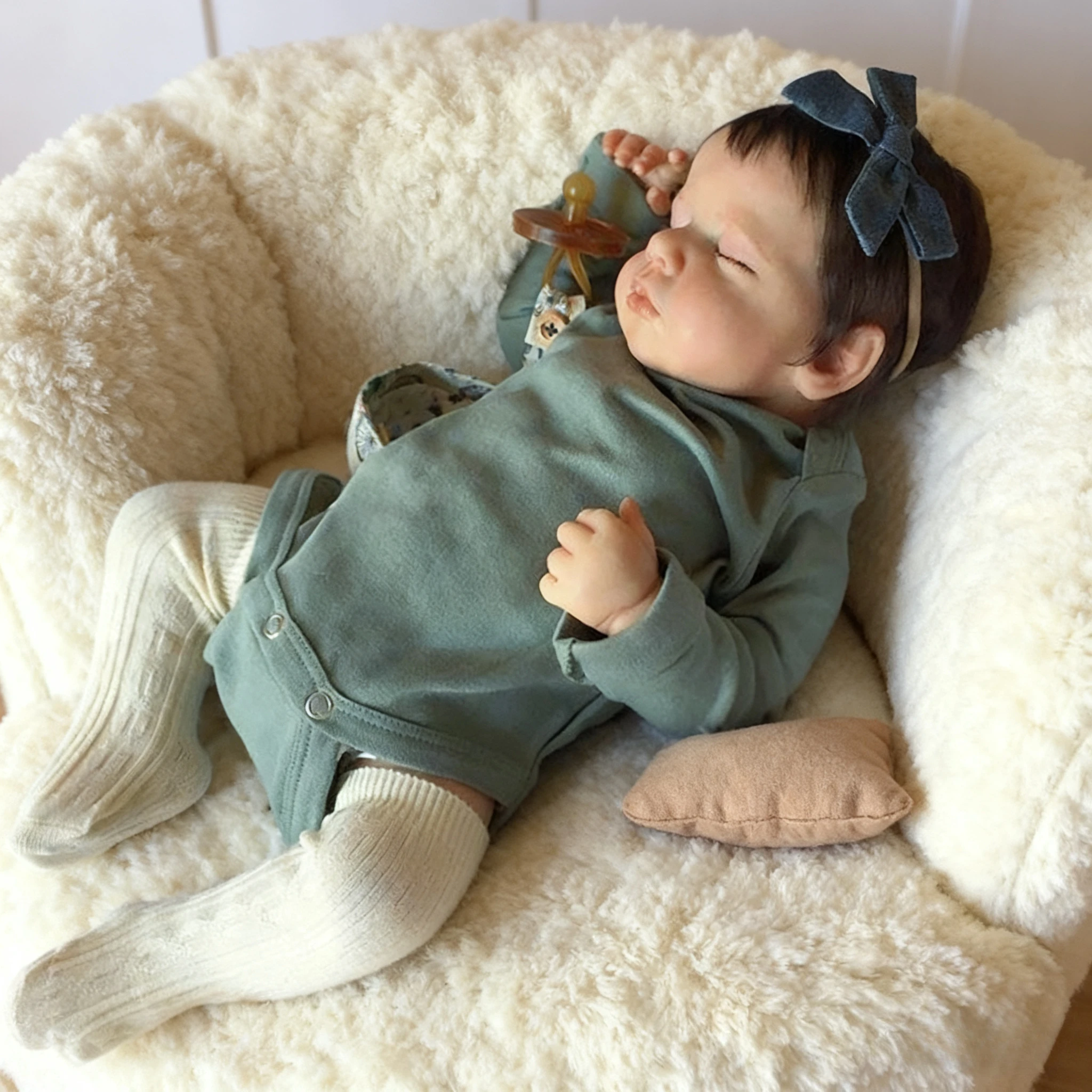 NPK كامل الجسم الفينيل/القماش الجسم ثلاثية الأبعاد الجلد مع الأوردة المرئية تولد من جديد لولو النوم الطفل اليد الجذور الشعر تحصيل الفن الدمى