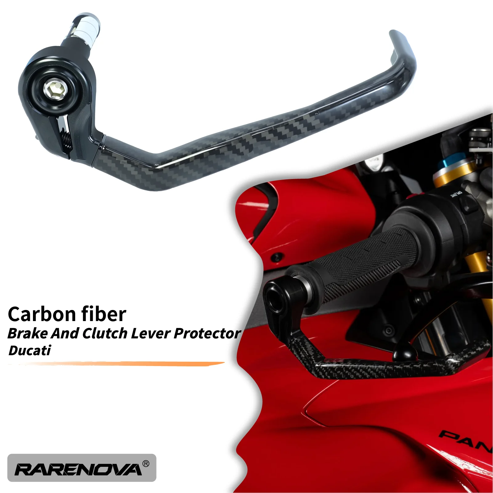 

Motorcycles Carbon Fiber Handlebar Guard Levers For DUCATI Panigale SR PANIGALE V4 V4S V4R V4SP Motorcycle Clutch Guard Levers
