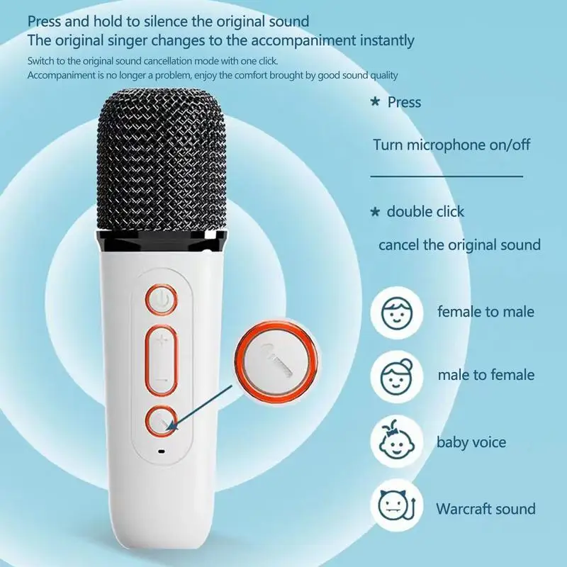 Portable Karaoke Machine Singing Speaker System with Microphone Mini Karaoke Machine for Home Speaker Karaoke for Adults Kids