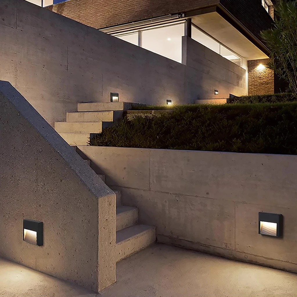 

Wall Mounted Wall Light Corner Waterproof Step Light Garden Round Staircase Lighting Emitting Diode
