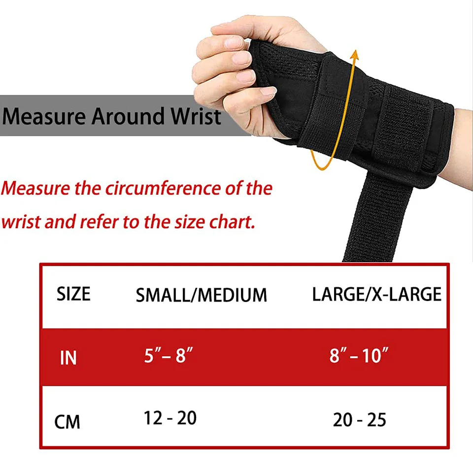 AOLIKES 1PCS Adjustable Compression Wrist Brace Night Wrist Support Carpal Tunnel Splint Stabilizer for Arthritis Pain Relief