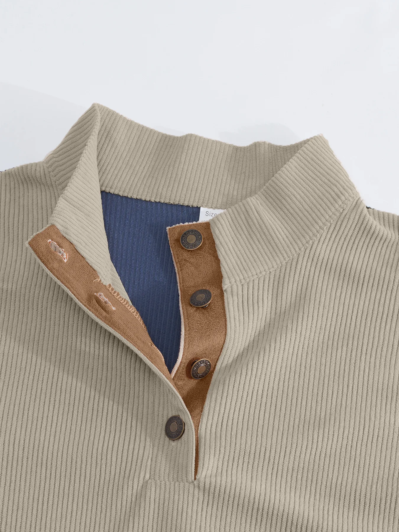 2026-Spring-Autumn-European-Men-Color-Block-Stand-Collar-Corduroy-Hoodie-Loose-Fit-Long-Sleeve-Pullover-Daily-Street-Outdoor-Spo