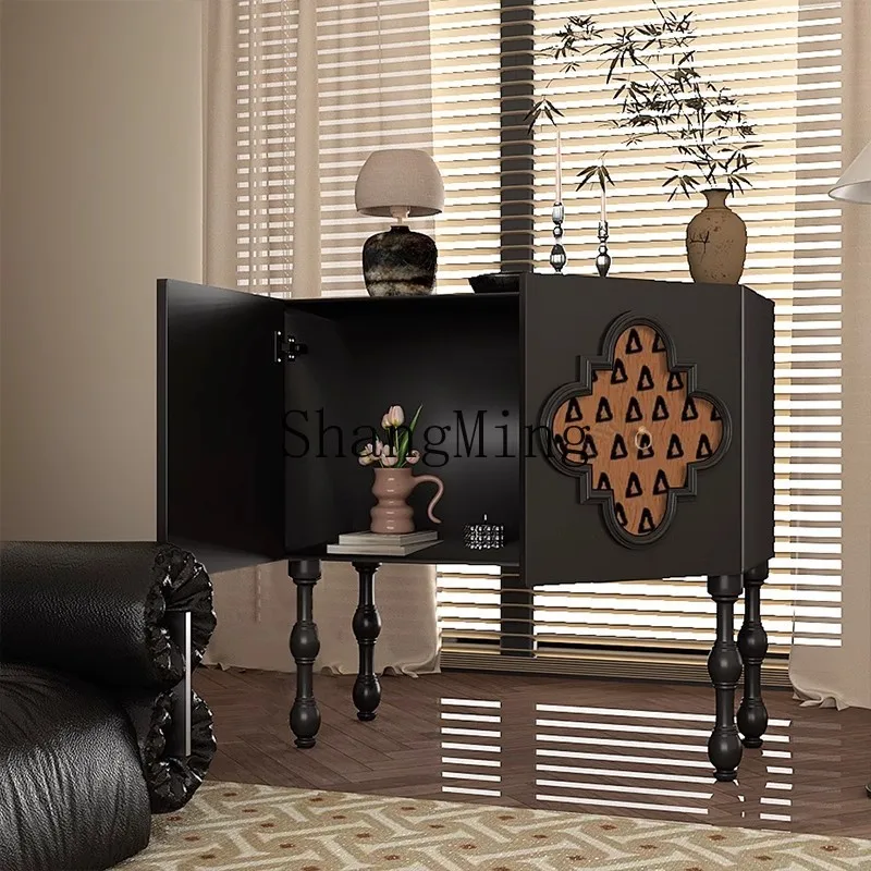 ZYY medieval style solid wood porch locker household living room home against the wall retro storage locker