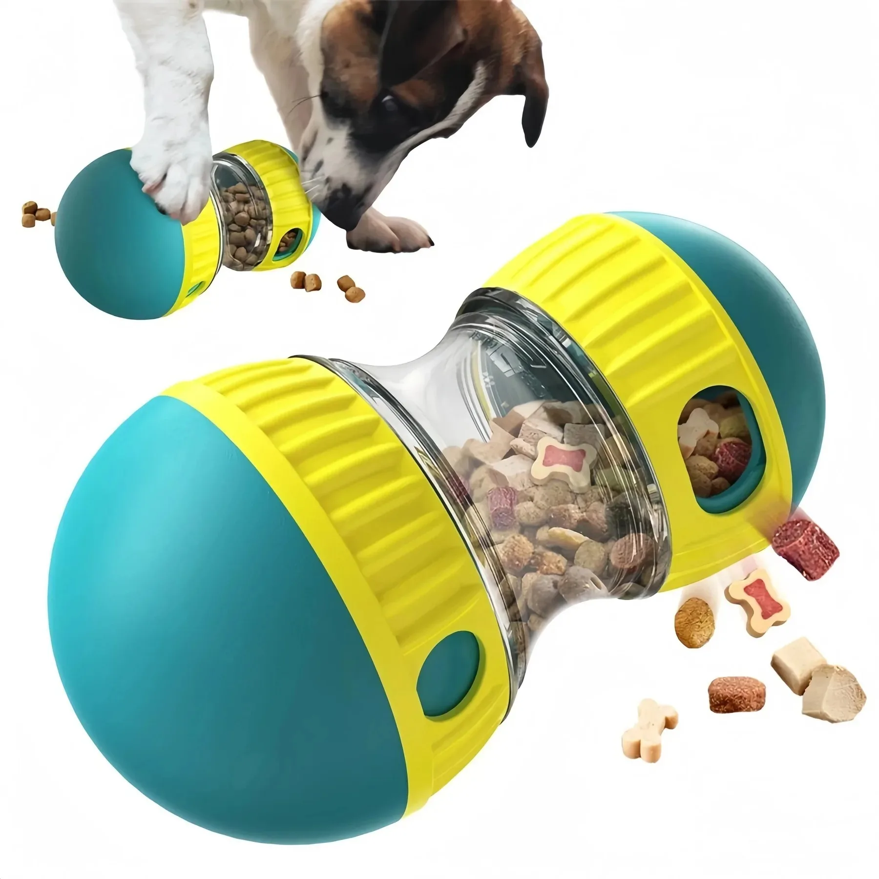 

Dog Toy Tumbler Leaky Food Ball Small Medium Large Dog Cat Elliptical Track Rolling Ball Slow Feeder Interactive Pet Supplies