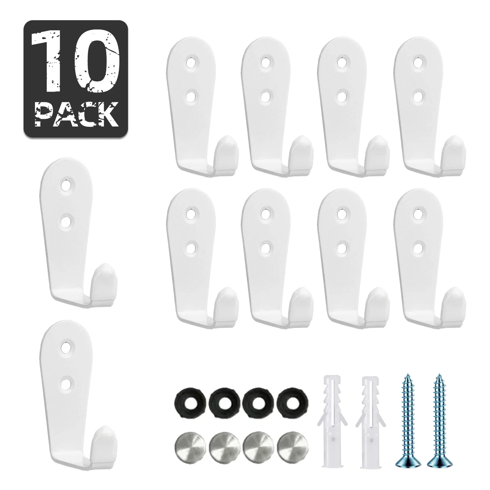 

Hooks Wall Mount,Pack Single Entry Hooks Heavy Duty Hooks Stainless Steel,Metal Hooks For Hanging Clothes Jackets Robes