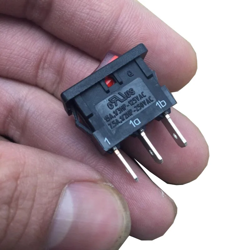 ARN-1115-N T85 ثلاثة دبوس والعتاد الثاني الروك 10 (4) A250V مع مؤشر مفتاح الطاقة 21*15 مللي متر #4