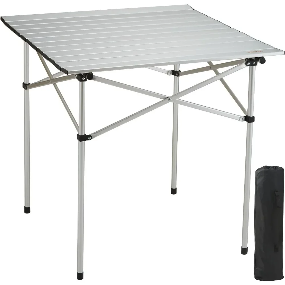 

Folding Camping Table, Outdoor Portable Side Tables, Lightweight Fold Up Table, Aluminum Ultra Compact Work Table with Carry Bag