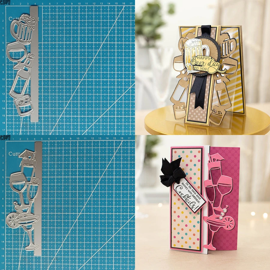 Lucky Goddess Metal Cutting Dies Cheers to You Diy Scrapbooking Photo Album Decorative Embossing Paper Card Crafts