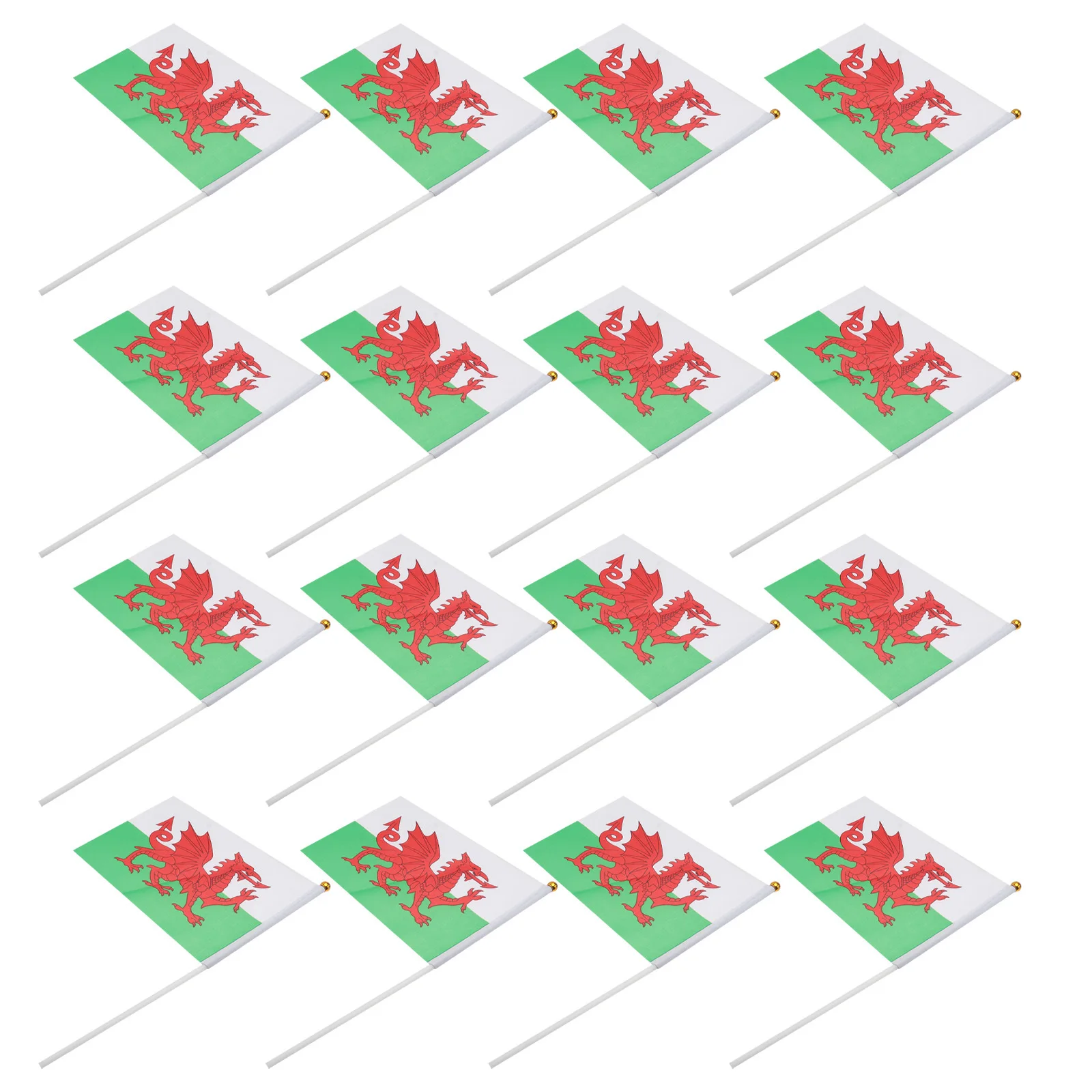20Pcs Mini Hand Waving Flags Polyester 14x21cm Lightweight for International Sports Events School Use