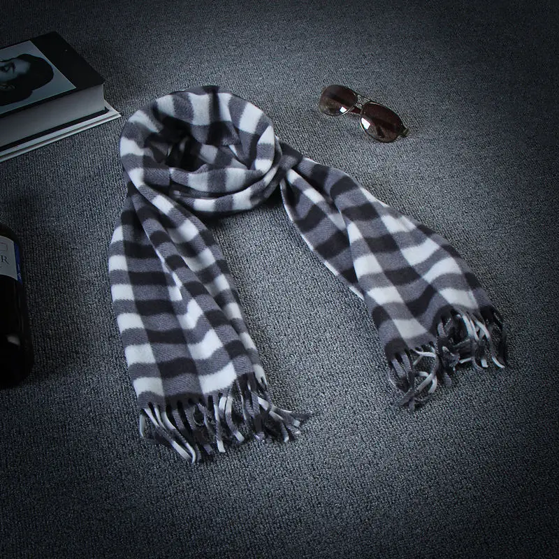 Cashmere-like Plaid Scarf Men's and Women's Thickened Autumn and Winter Warm Scarf Business Men's Widened Scarf