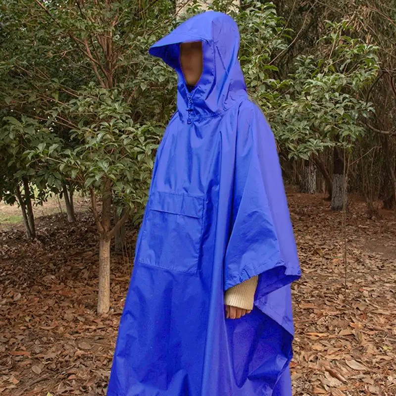 Portable Raincoats Outdoor Hooded Poncho Waterproof Raincoat Jacket Travel Rain Jacket For Hiking Outdoors Commuting