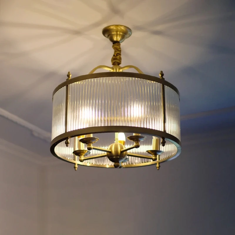

Modern Luxury Glass Chandelier Golden Copper Living Dining Bedroom Home Room Decor Ceiling Pendant Light Indoor LED Lamp Fixture