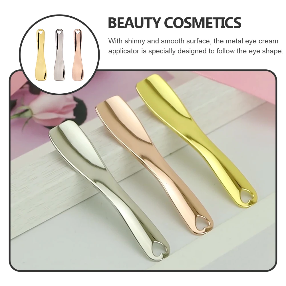 

3Pcs Mini Makeup Spoon Facial Cream Scoop Stainless Steel Spoon for Skincare Tools Beauty Application