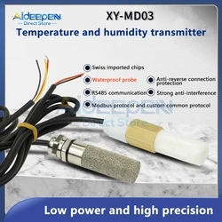 DC 5-28V XY-MD03 Temperature and Humidity Sensor Transmitter RS485 Collector Temperature and Humidity PE Waterproof Probe