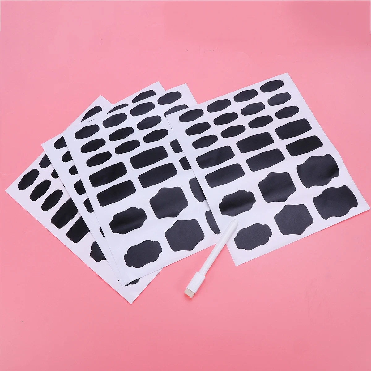

96 Pcs Chalkboard Stickers Blackboard Labels for Storage Bins Kitchen Pantry Waterproof Reusable Food Glass Jars Small Signs