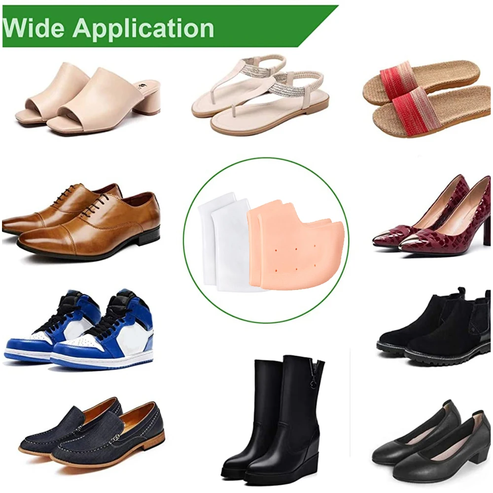 سيليكون ترطيب كعب الأكمام الشتاء الجاف الكراك الوقاية من هلام كعب حامي لتخفيف الآلام وسادة منصات للكعوب حفز