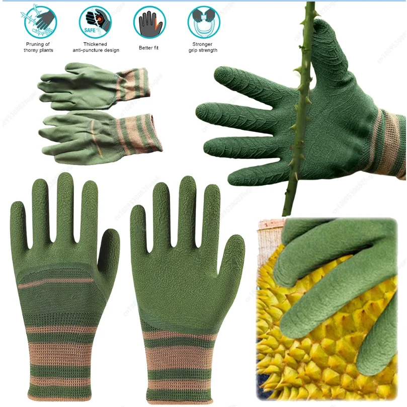 

12Pairs Safety Working Gloves Premium Nitrile Coated With Tire Rubber Grip Builders Gardening Industrial Protective Work Gloves