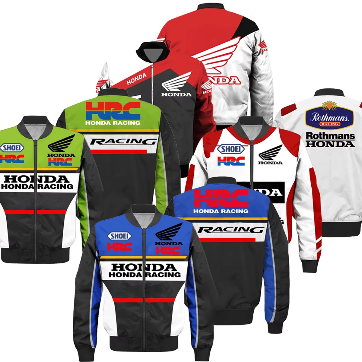 Jacke mit Anti-Kälte-Leistung, Honda Logo Motorrad Herren dicke Jacke, Honda Motorrad Werbung winddichte Jacke