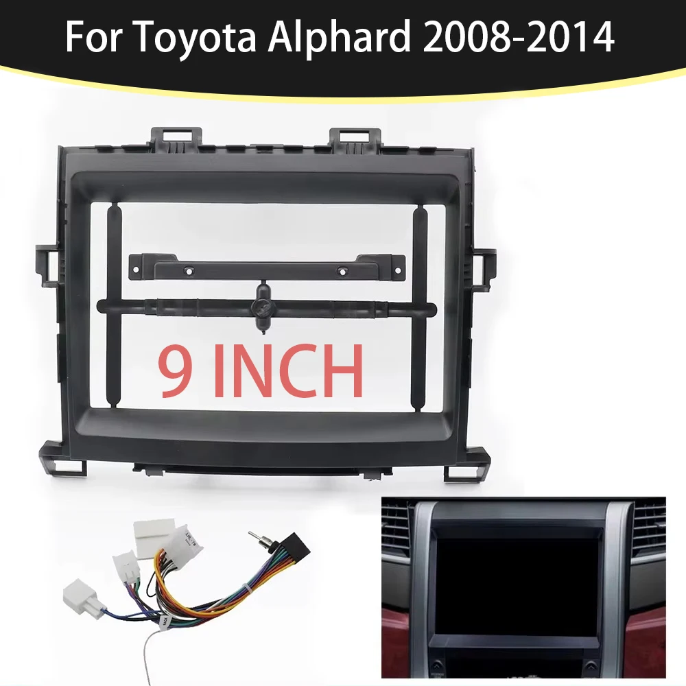 

9-дюймовый автомобильный радиоприемник, рамка-адаптер Canbus Box для Toyota Alphard 20 серии Vellfire Android, комплект панели для крепления приборной панели