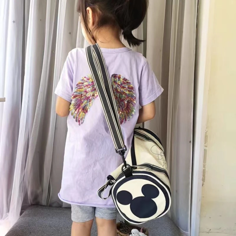 Disney-bolso de viaje de Mickey para niños, bolso oblicuo de un hombro de gran capacidad, marca de lujo, nuevo