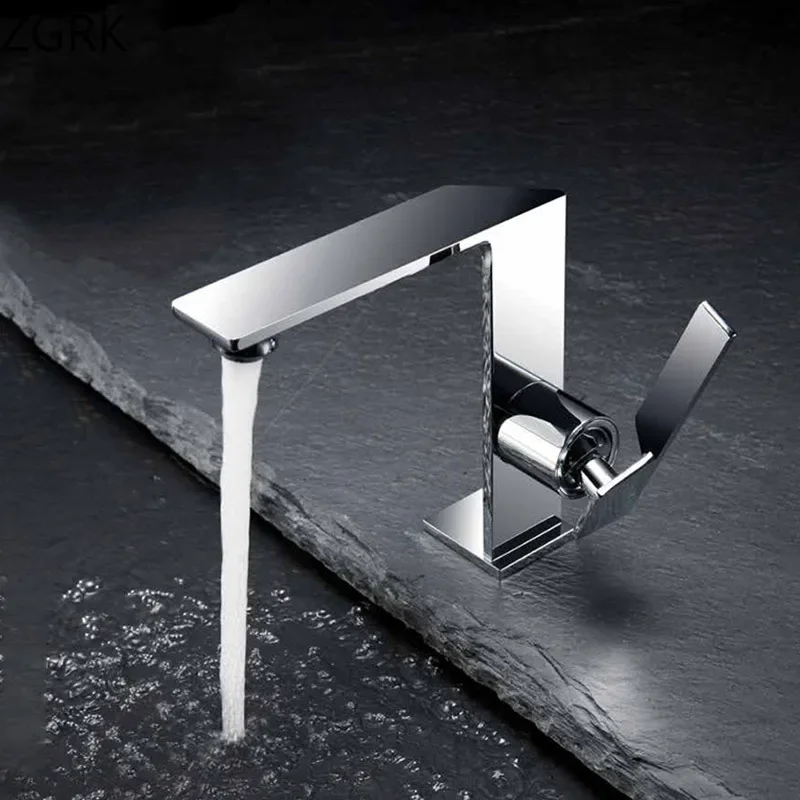 Gun Gray Basin Faucet Brass Cold and Hot Bathroom Mixer Tap Single Handle Basin Sink Faucet Torneiras do banheiro