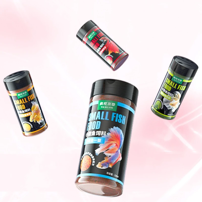 FKSC Small Fish Food-Micro Pellets for Guppy, Betta&Tropical Fish-Universal Floating/Sinking Formula-High Protein Color Enhancer