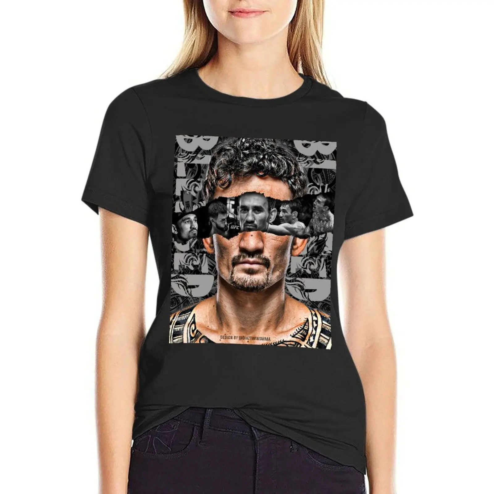 

Max Holloway - Blessed Art - Shirt T-Shirt oversized hippie clothes blacks korean fashion Woman clothing