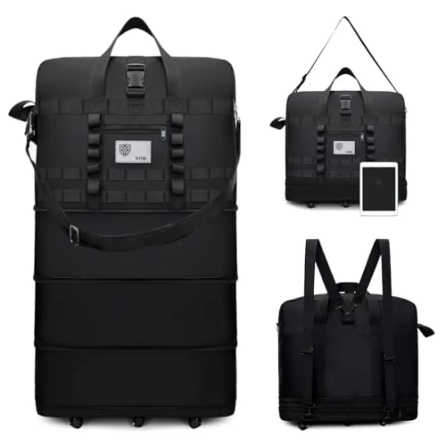

Foldable Suitcase, Luggage Bag with Swivel Wheels, Large-Capacity Expandable Travel Suitcase, Waterproof Foldable Luggage for B