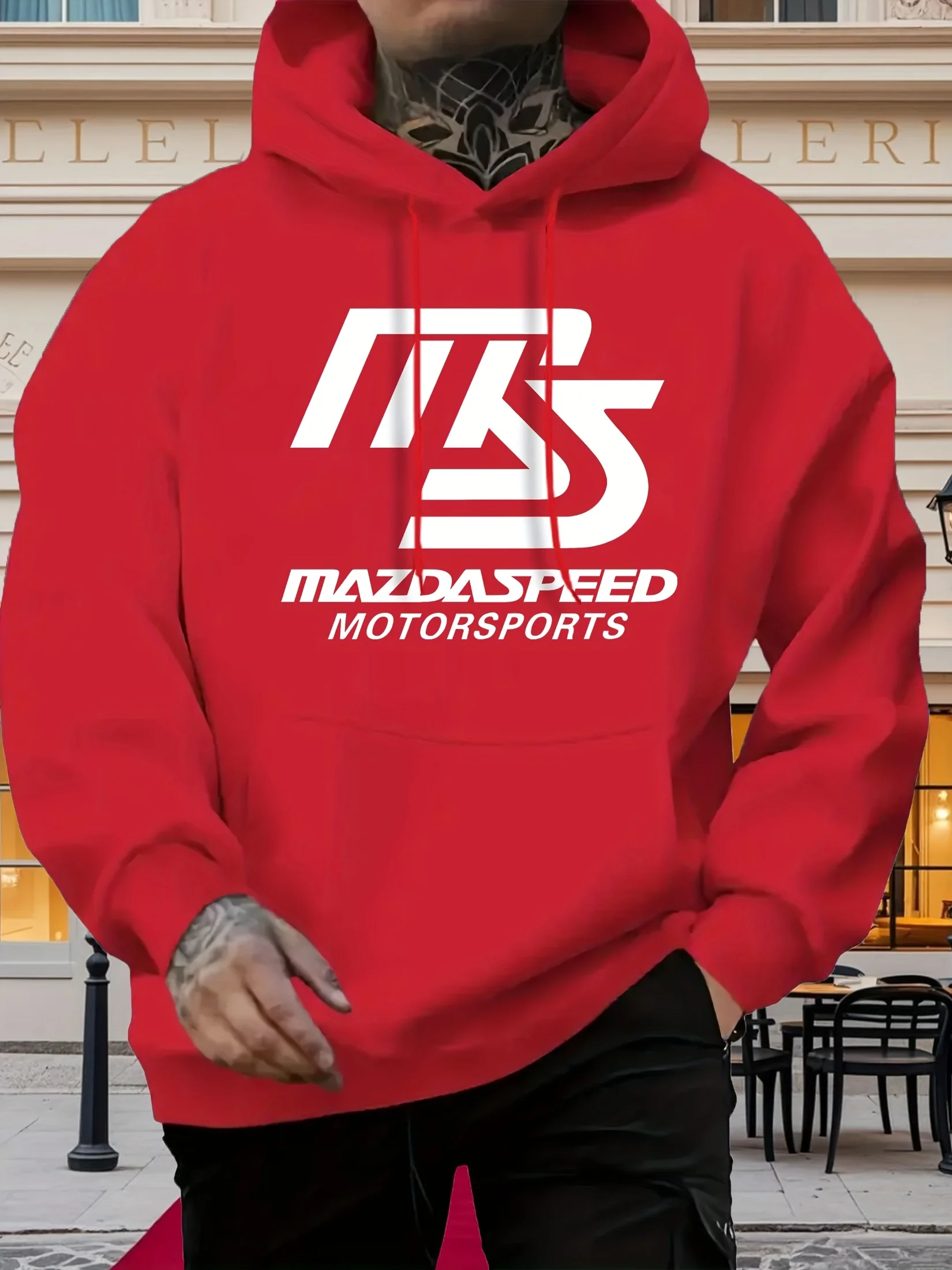 Мужская флисовая толстовка с рисунком MAZDA Speed Sports — уютная повседневная одежда на осень/зиму, осенняя повседневная одежда |   Толстовка с карманом-кенгуру