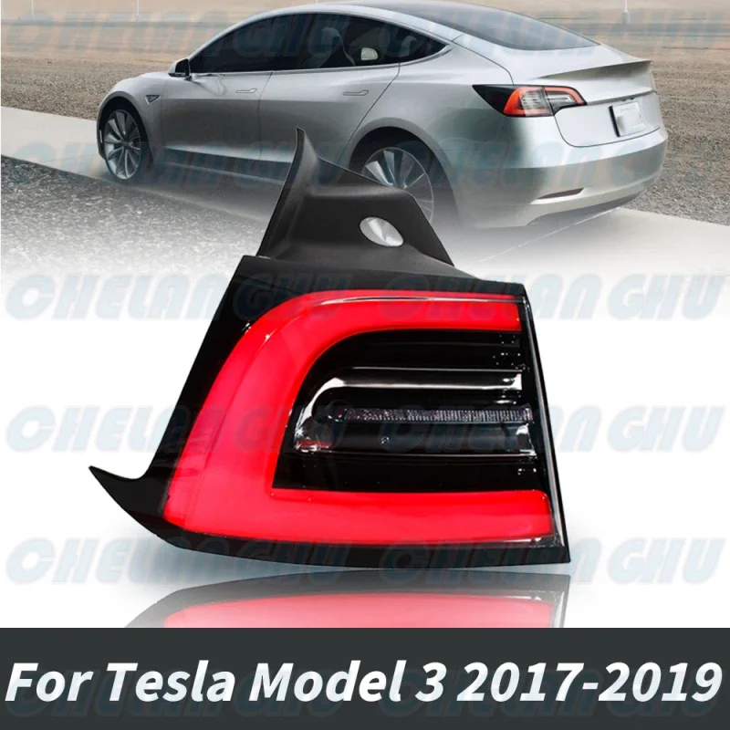 LED Tail Light For Tesla Model 3 2017 2018 2019 Left Outer Side 3 Pins Rear Lamp Turn Light Car accessories