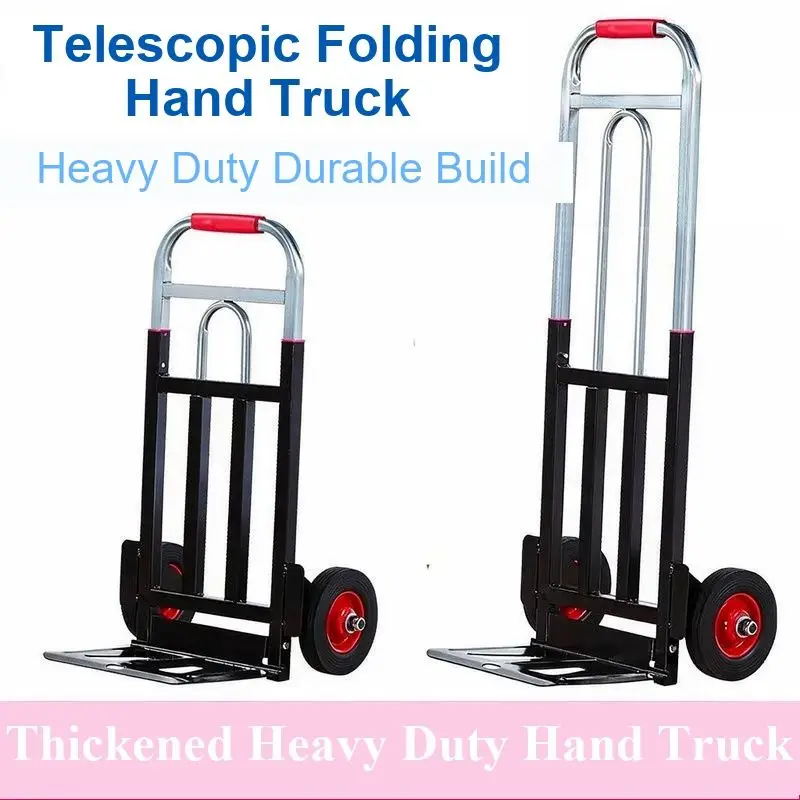 Folding Luggage Cart, Hand-pulled Cart, Portable Truck, Trolley, Handling Trailer, Load-bearing Trolley