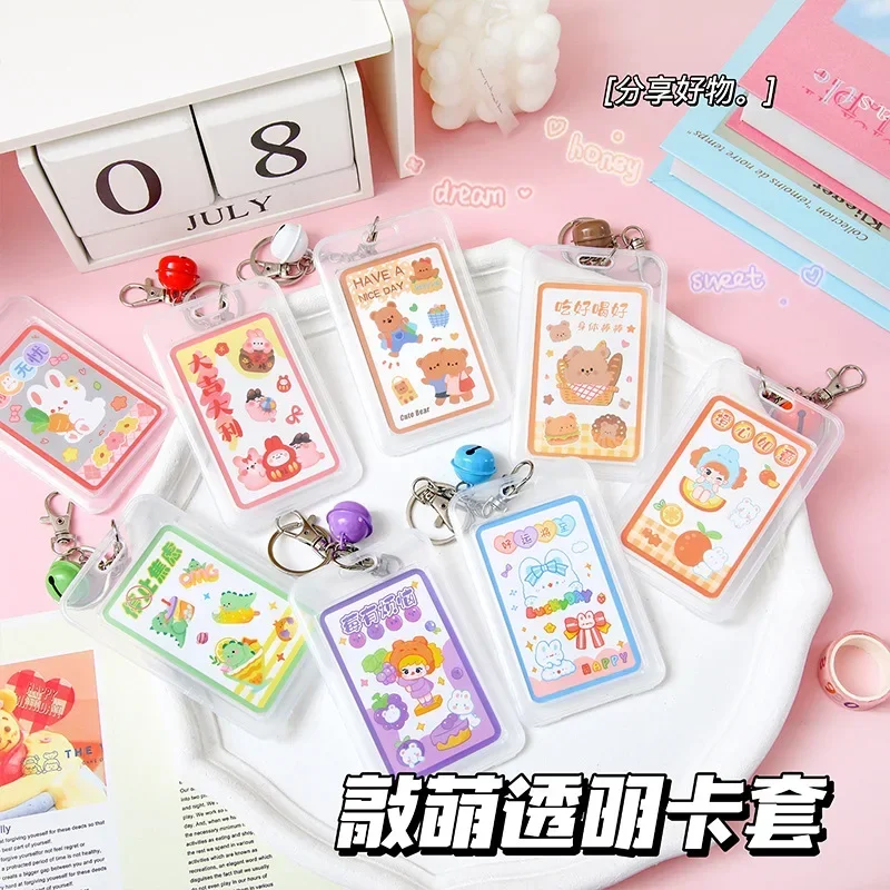 Cute Cartoon Student Card Cover School Stationery Campus Student Card Set Subway Bus Access Control Card Protectors for Girls