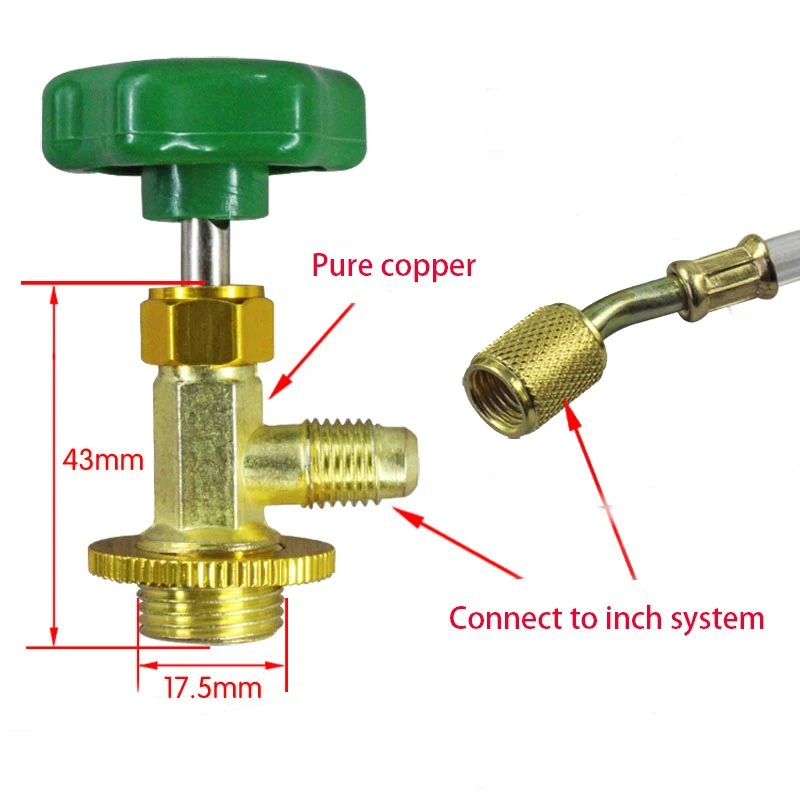 R12  R22 R410 R134A Air conditioning liquid filling safety valve open valve bottle opener refrigerant special fluoride tool