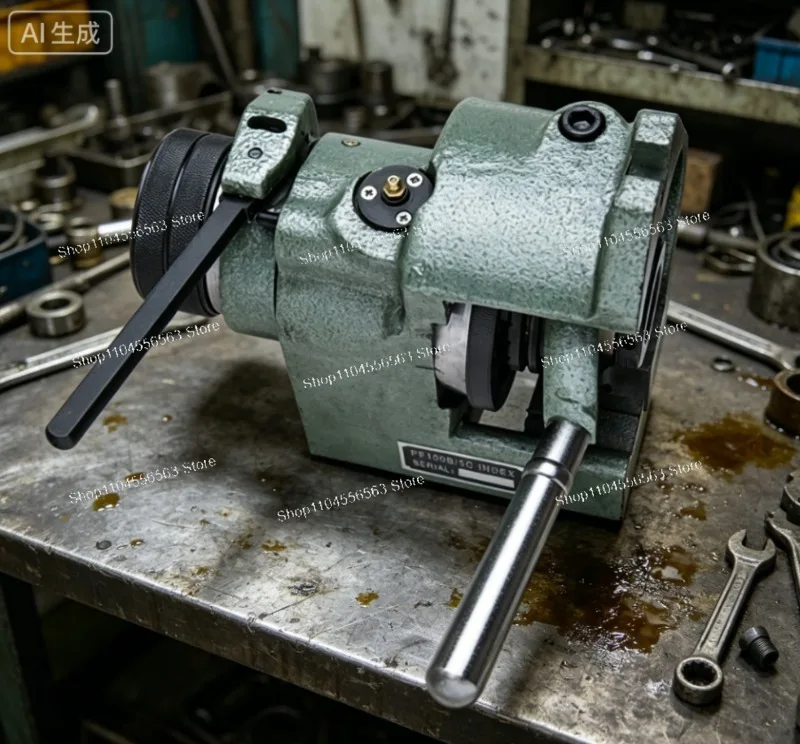 PF100B/5C Vertical Horizontal Dividing Head, 100mm Center Height 5C Collet Indexing Head for Milling Grinding Drilling