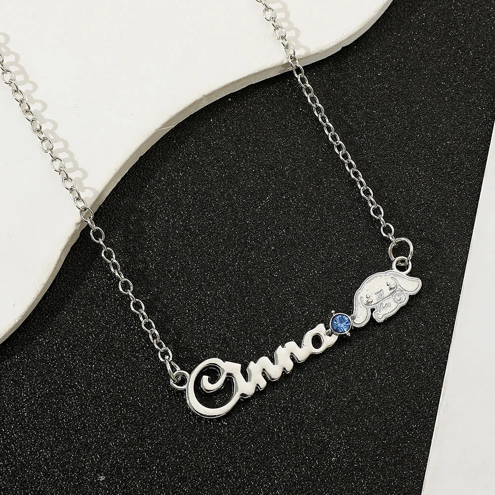 Anime Sanrio Cinnamoroll Necklace Cute Cartoon Figure Cinnamoroll Pendant Necklace Girls Kawaii Jewelry Accessories Gifts