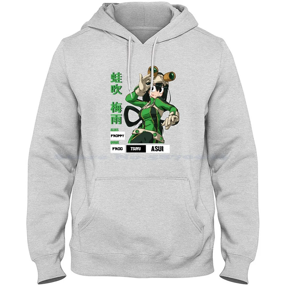 Camiseta de Boku No Hero Academia, suéter Asui Froppy, 100% algodón puro, Sudadera con capucha, Boku No Hero Anime Manga, All Might Deku