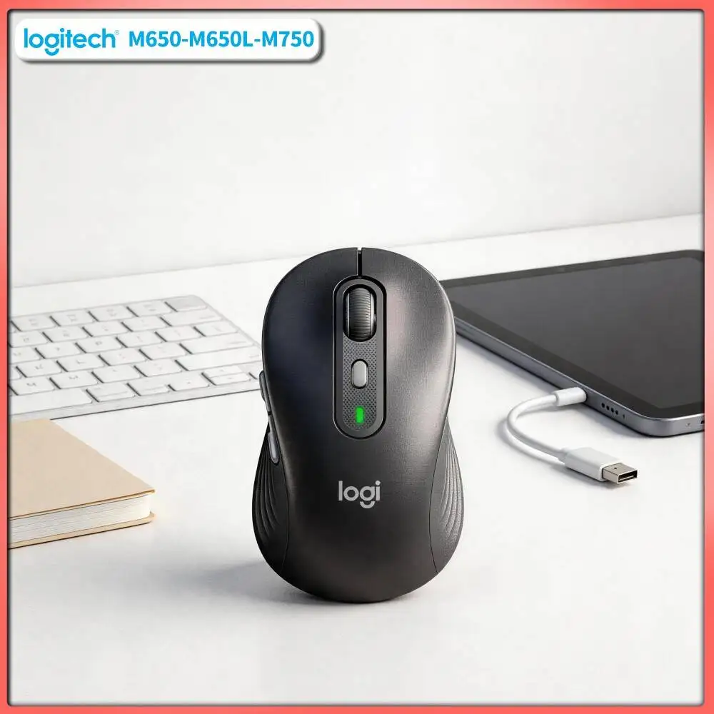 M750 Office Mouse - 4000 High DPI Tracking, Rubber Anti-Slip Grips, 3-Device Switch, Business Work Daily Pick Tool