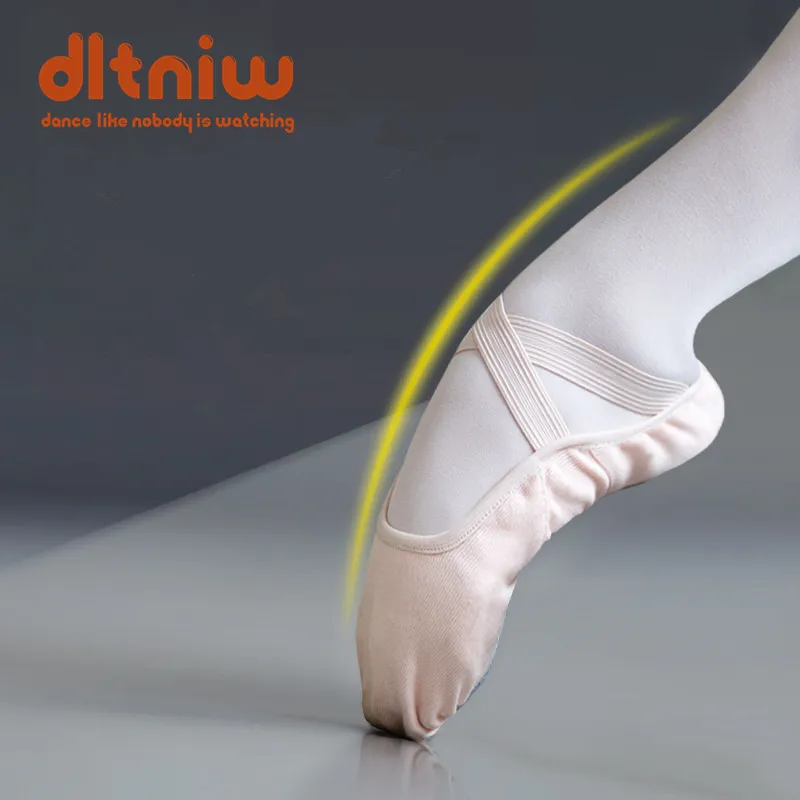 New Ballet Shoes Children Practice Shoes Quality Stretch Canvas Narrow Dance Shoes Fit for Gymnastics Scarpe Da Ballo Yoga