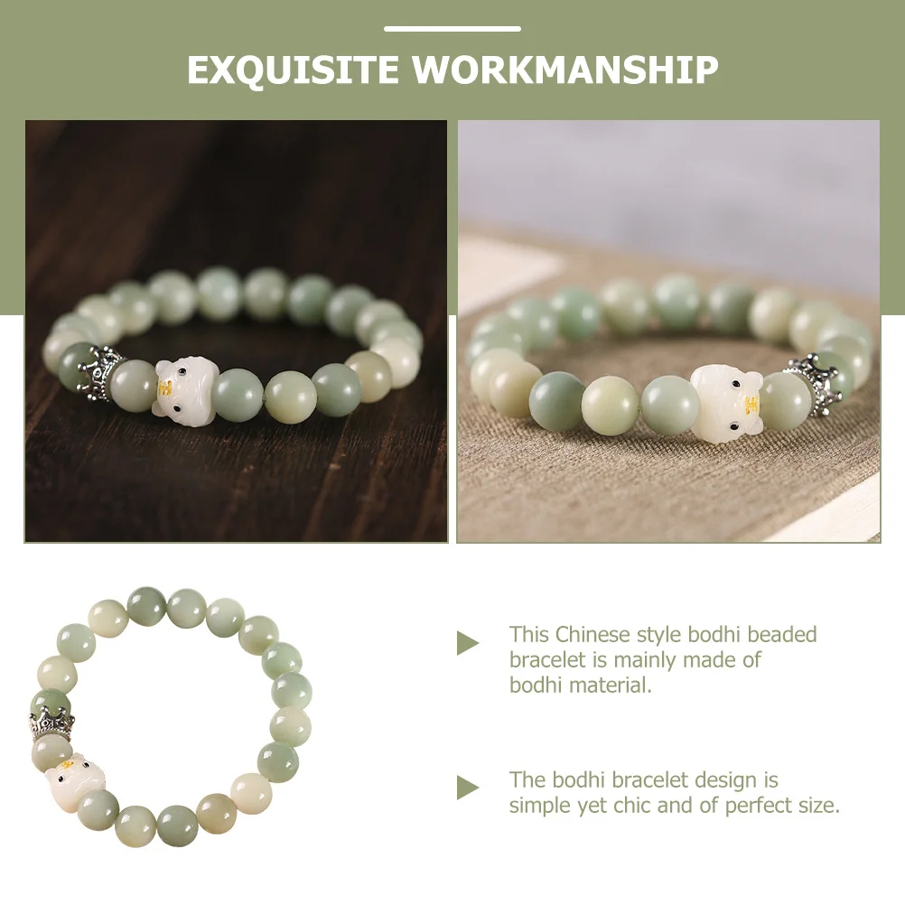 

Bracelet for Men Bodhi Rosary Beaded Bracelets Rose Beads Green Mens Jewelry Man