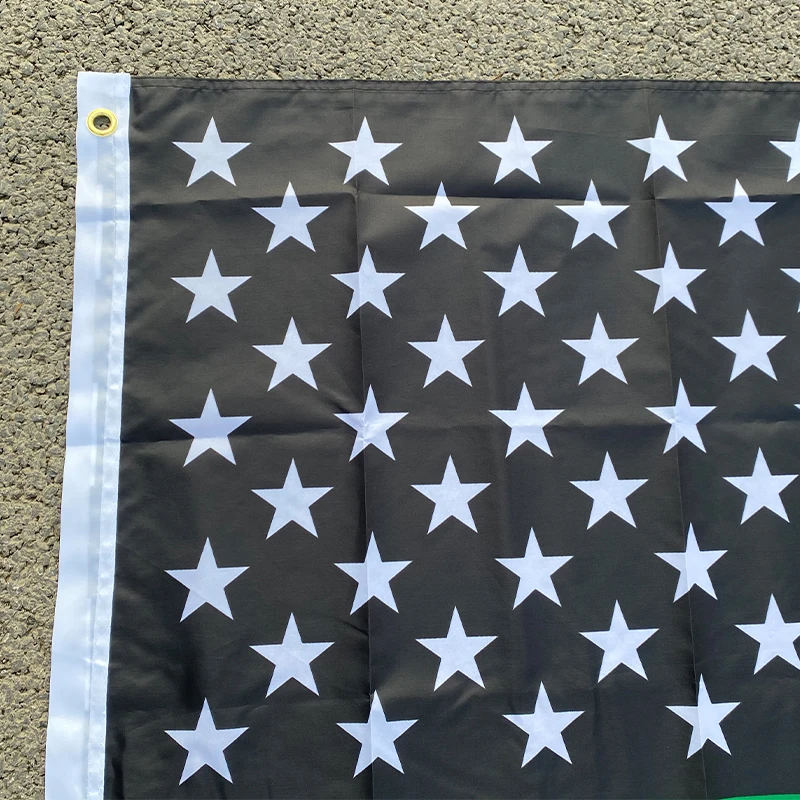 aerlxemrbrae banner green  Line usa Police Flags, 90*150cm Thin Blue Line USA Flag Black, With Grommets