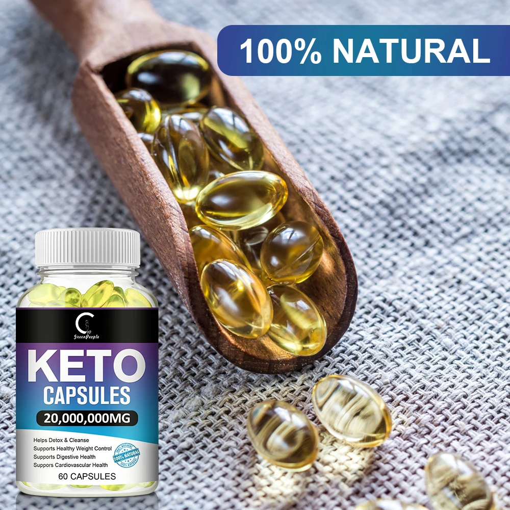 Keto Detox Capsule Fat Burner Energy and Focus Weight Management Helps Metabolism Ketone Support Slimming Tool for Men and Women