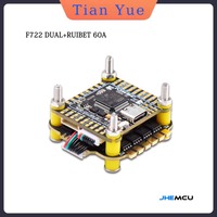 JHEMCU F7 Stack F722 Dual Flight Controller with RuiBet 60A ESC for RC FPV Freestyle Drone 3-6S 30.5*30.5mm Size