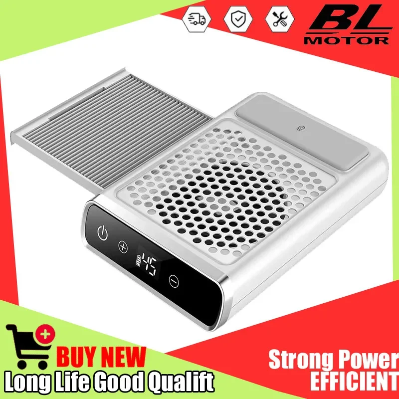 

Мощный пылесборник для маникюра, профессиональный пылеуловитель для ногтей с многоразовым фильтром, регулируемое оборудование для маникюра