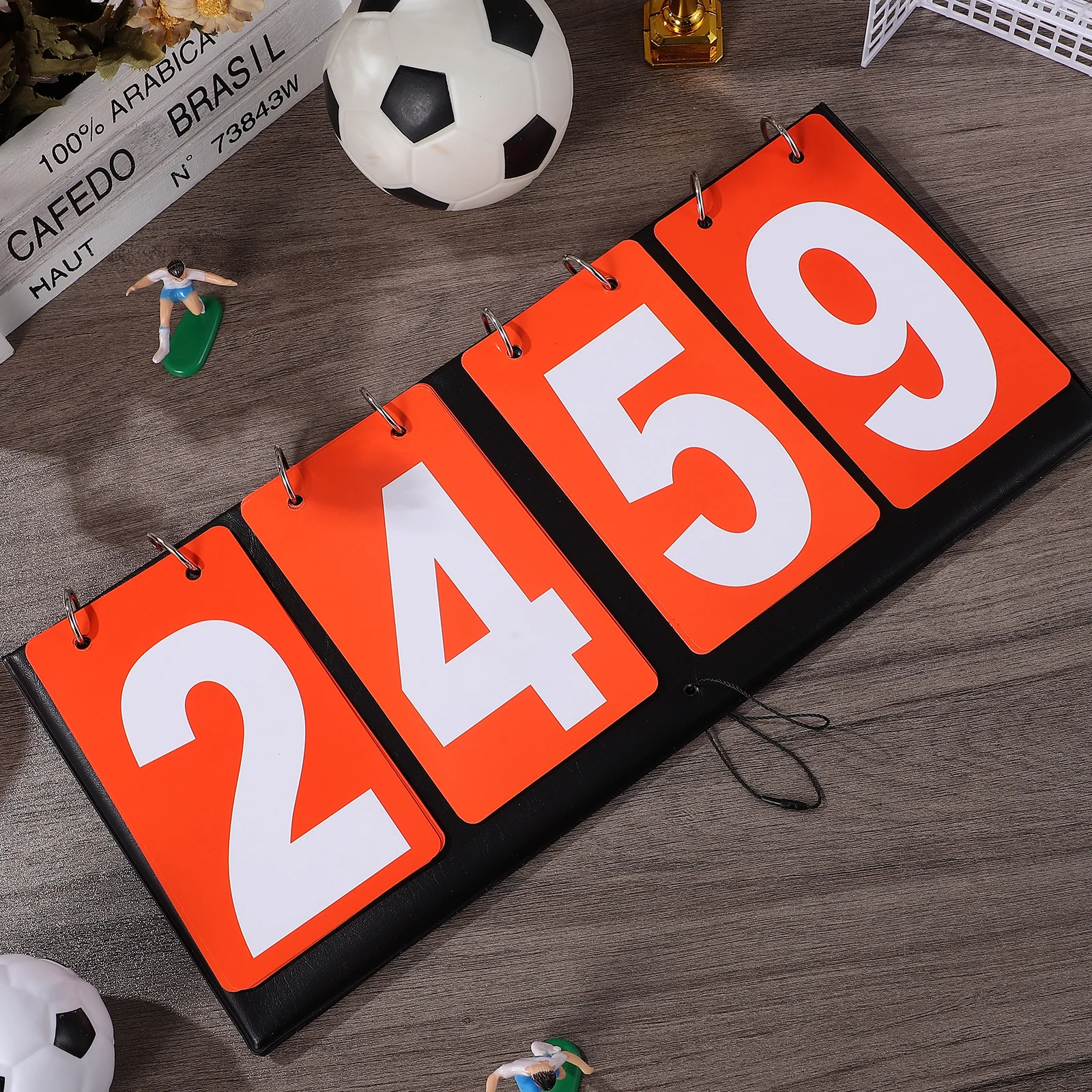 

Portable Scoreboard For Basketball Football Tabletop Flipper Score Keeper Lightweight Sports Clear Number Display Four