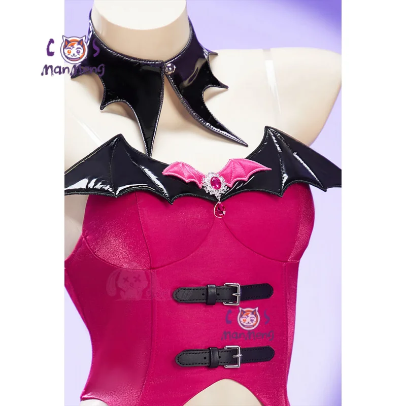 

Draculaura Monster Cos High Cosplay Costume Women's Halloween party fantasy uniform dress props socks brooch earrings new set